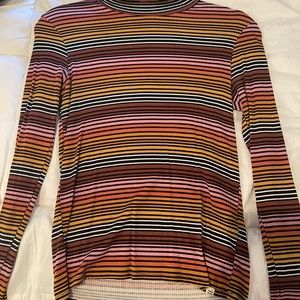 Billabong Striped long sleeve turtle neck top